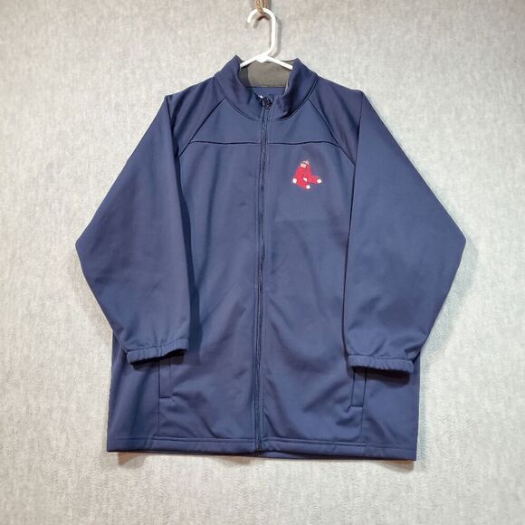 Boston Red Sox Jacket Mens XL Blue Fleece Antigua MLB Baseball Sports Full Zip - Picture 1 of 11